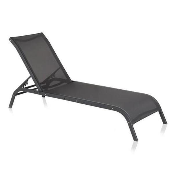 Omnipazar SY-2532 Brezza Fileli Alüminyum Lüks Şezlong Antrasit - Image 1