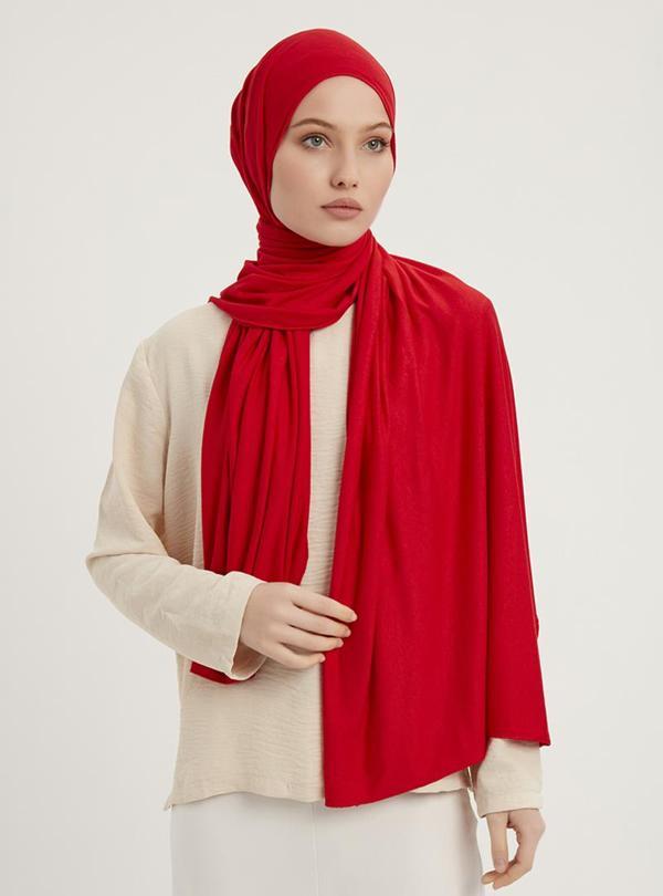 Schaless Likralı Penye Şal  - Image 1