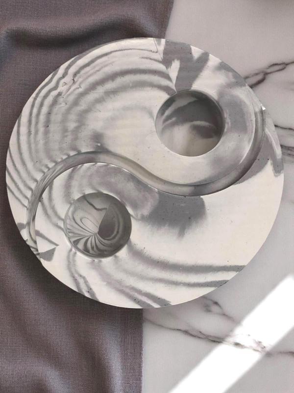 Ying Yang Beton 2 li tealightlık  - Image 1