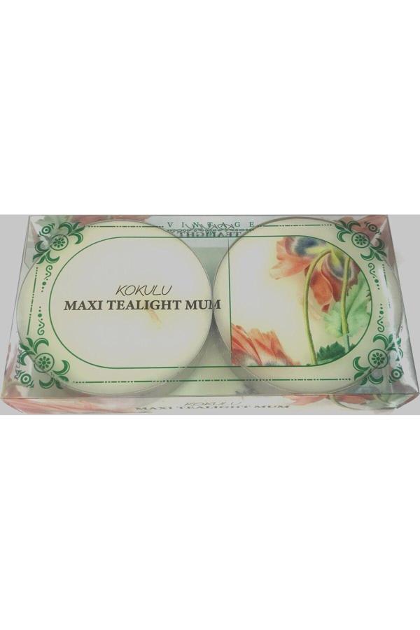 Mum Maxi Tealight 2'li Kokulu Uzun Süreli Işık Ve Sıcaklık Keyfi - Image 1