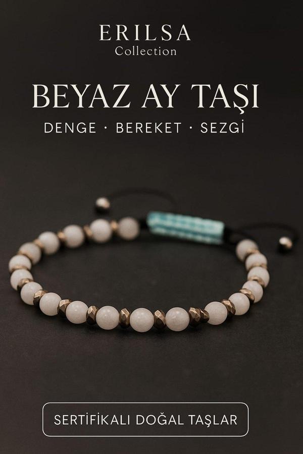 Sertifikalı Beyaz Ay Taşı ve Terahertz Bileklik – Sezgi ve Dengeyi Güçlendiren Kombin - Image 1