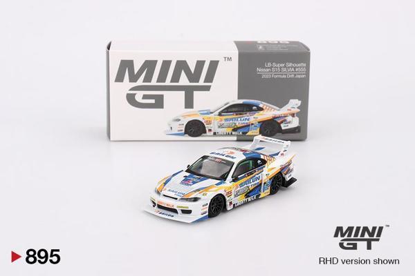 Mini GT Nissan LB-Super Silhouette S15 SILVIA #555 2023 Formula Drift Japan 895 - Image 1