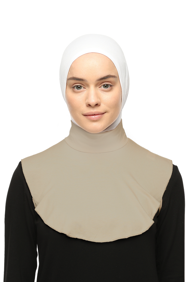 Düz Balıkçı Yaka Boğazlı Penye Tesettür Boyunluk - Image 1