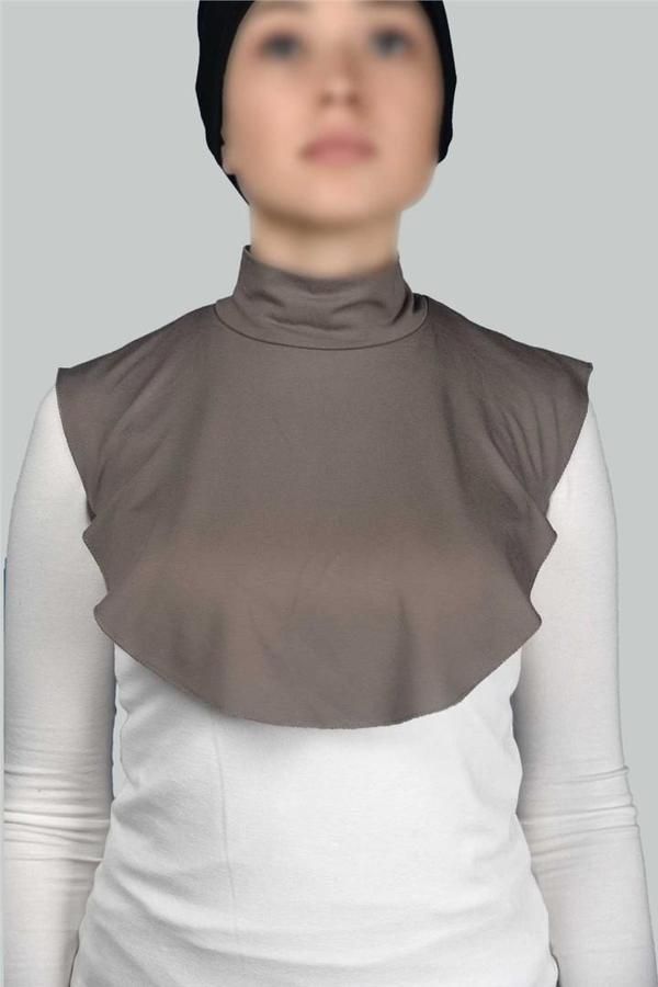 Düz Balıkçı Yaka Boğazlı Penye Tesettür Boyunluk - Image 1