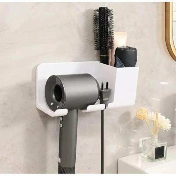 Büro Ev Banyosu için Saç Kurutma Makine Tutucu Beyaz Organizer - Image 1