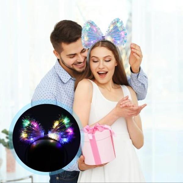 Büro Ev Ofis Etkinlik Gösteri Kostüm Tacı için  Fiber Işıklı Ledli Fiyonk Taç - Image 1