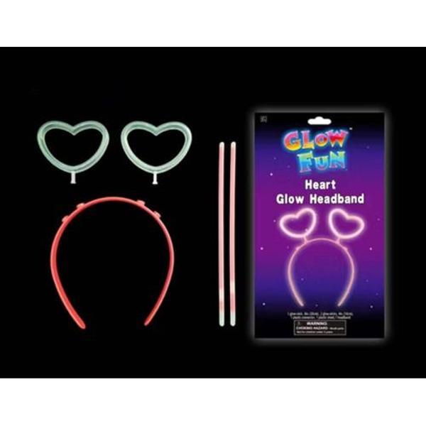 Büro Ev Ofis Etkinlik Gösteri Kostüm Tacı için 12ADET Glow Stick Karanlıkta Parlar Fosforlu Kalp Taç - Image 1