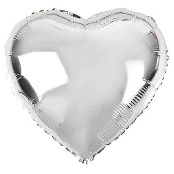 Büro Ev Ofis Etkinik Balonları için 5ADET 45CM Silver Kalp Folyo Balon Seti - Image 1