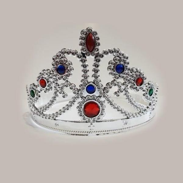 Büro Ev Ofis Etkinlik Gösteri Prenses Kostüm Tacı için Tekli Silver Taç - Image 1