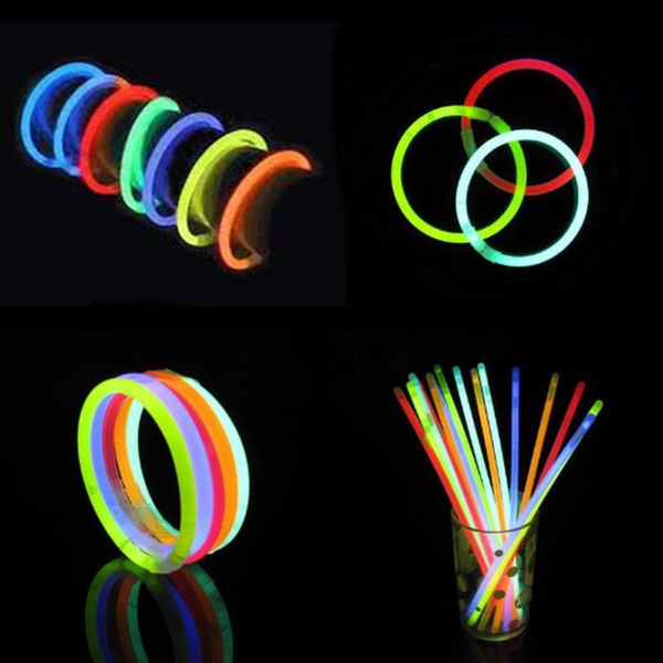 Büro Ev Ofis Etkinik Süsleri için 50ADET Karanlıkta Parşayan Fosforlu Glow Neon Bileklik Seti - Image 1