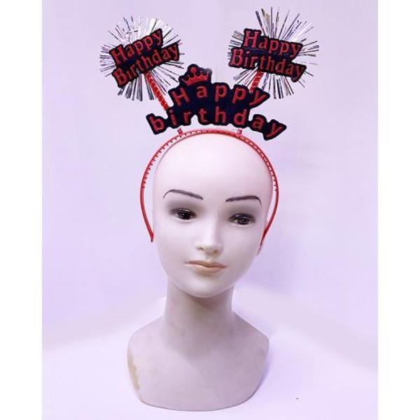 Büro Ev Ofis Etkinlik Gösteri Doğum Günü Kostüm Tacı için Kırmızı Happy Birthday Neon Taç - Image 1