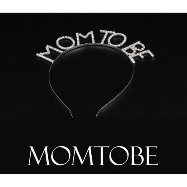 Büro Ev Ofis Etkinlik Gösteri Anne Kostüm Tacı için Silver Kristal Taşlı Mom to Be Taç - Image 1