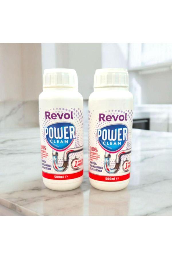Revol Dök-Aç Rögar-Lavabo-Banyo Gider Açıcı 2'Li Set 500 Ml. - Image 1