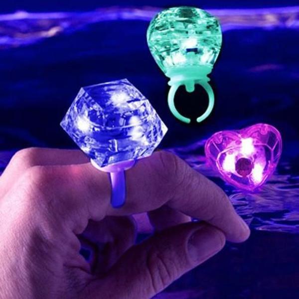 Büro Ev Ofis Etkinlik Gösteri Kostümü için Mor Kristal Stil Led Işıklı Yüzük - Image 1