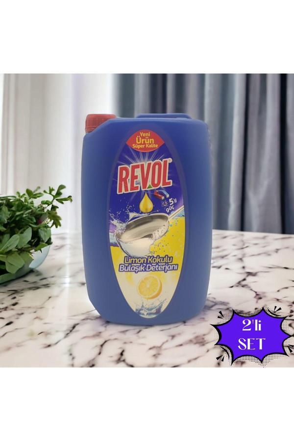 Revol Sıvı Bulaşık Deterjanı Limon 4Kg. 2'Li Set - Image 1
