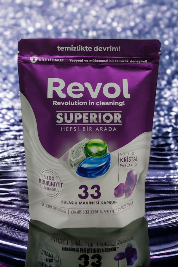 Revol Superior Hepsi Bir Arada Bulaşık Makinesi Kapsülü Tableti 33 Yıkama - Image 1
