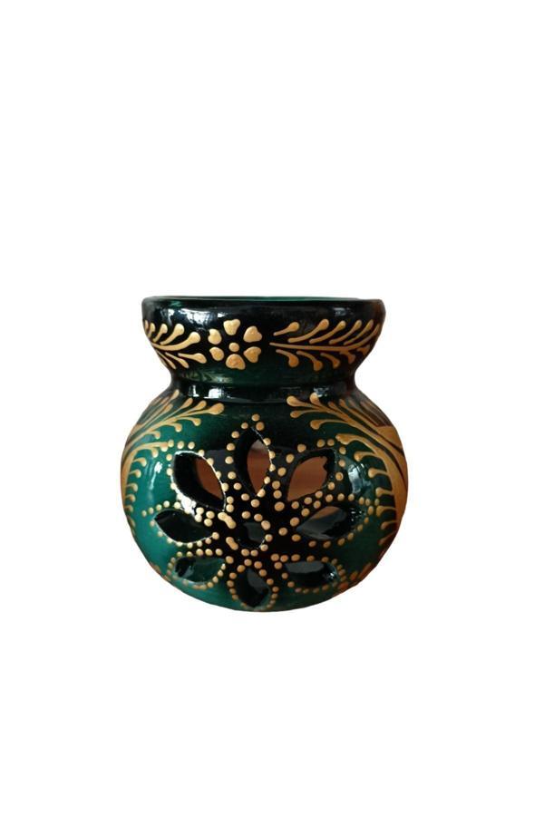 Trend Ucuzluk Dekoratif Lotus Motifli Seramik Buhurdanlık - Image 1