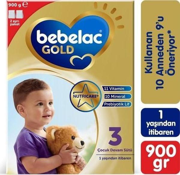 Bebelac Gold 3 Çocuk Devam Sütü 900 Gr 1 Yaşından İtibaren - Image 1