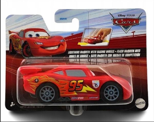 Mattel Cars Çek-Bırak Araba LIGHTNING McQUEEN WITH RACING WHEELS HGL51-HWY41 - Image 1