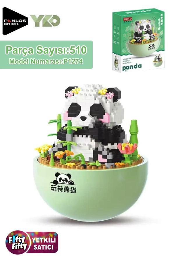 Panlos Yko Serisi Dekoratif ve Koleksiyonluk Panda Modeli 510 Parça Yapım Seti -FFP1274 - Image 1
