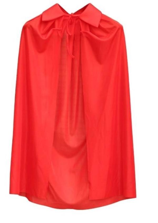 Çocuk Kırmızı Renk Yakalı Pelerin Çocuk Boy 90 cm - Image 1