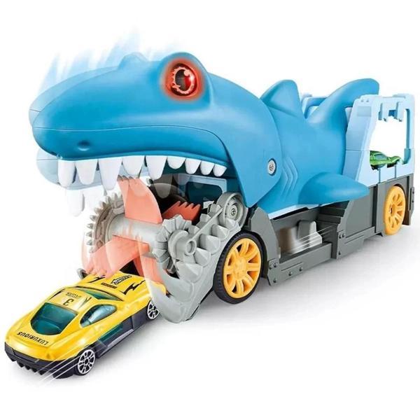 Çocuk Catapult Araba Fırlatıcı Sesli Köpek Balığı - Image 1