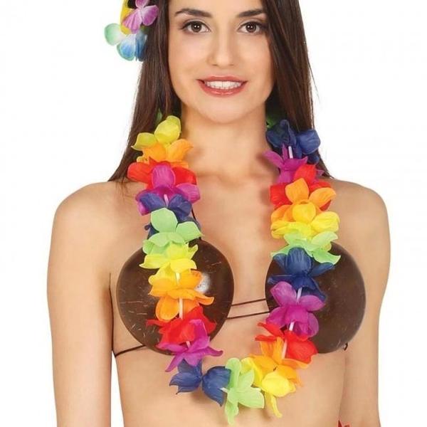 Renkli Hawaii Boyun Çelengi Eğlenceli Parti Kolyesi - Image 1