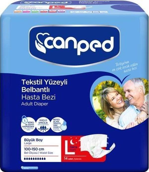 Canped Belbantlı Hasta Bezi Gece Eko Büyük 14'Lü - Image 1
