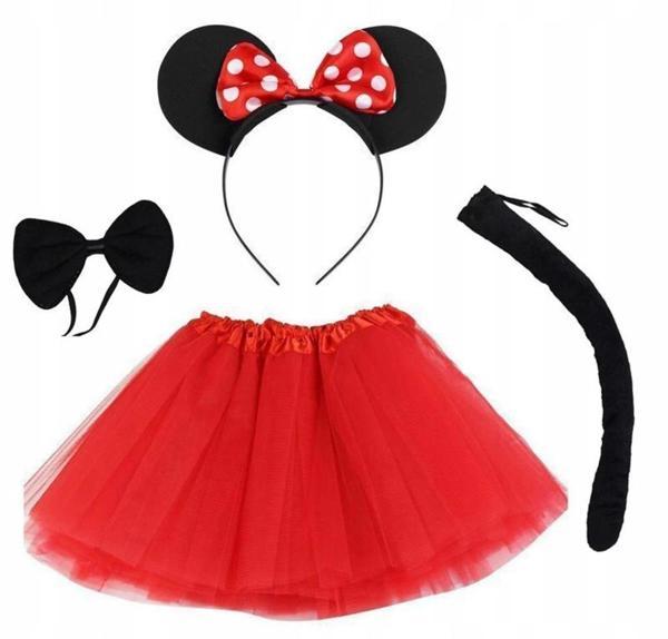 Minnie Mouse Kostüm Seti Çocuk Parti Tütü Etek Taç Kuyruk - Image 1