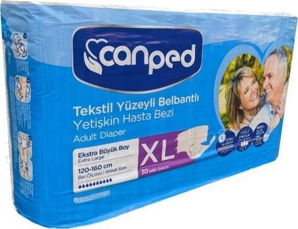 Canped Belbantlı Tekstil Yüzeyli Hasta Bezi Ekstra Büyük Xl 30 Adetli - Image 1