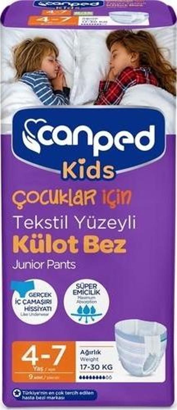 Canped Kids Külot Bez 4-7 Yaş 17-30 Kg 9 Adet - Image 1