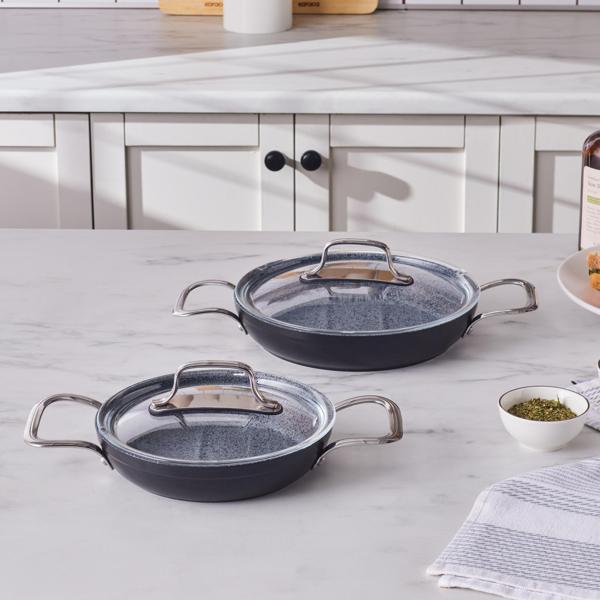 Karaca Biogranit Monet 4 Parça Sahan Set Siyah - Image 1