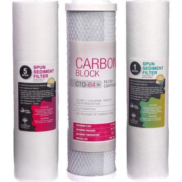 Su Arıtma Cihazı Filtresi 3'lü Set Paket Aşama Membransız - Image 1