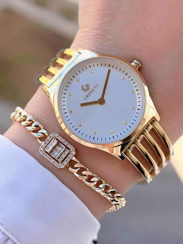 Revello Altın Kaplama Kararma Renk Atma Yapmaz 3Atm Su Geçirmez+Bileklik Lady Wristwatch GRC.101.M2 - Image 1