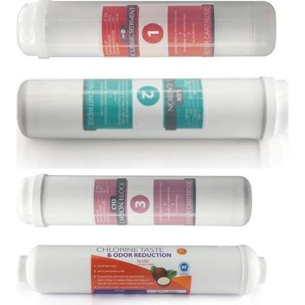 Esli 12' Tüm Kapalı Kasa Cihazlara Uyumlu 4Lü Su Arıtma Filtre Seti - Image 1