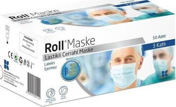 Roll Steril Lastikli 3 Katlı Maske - Image 1