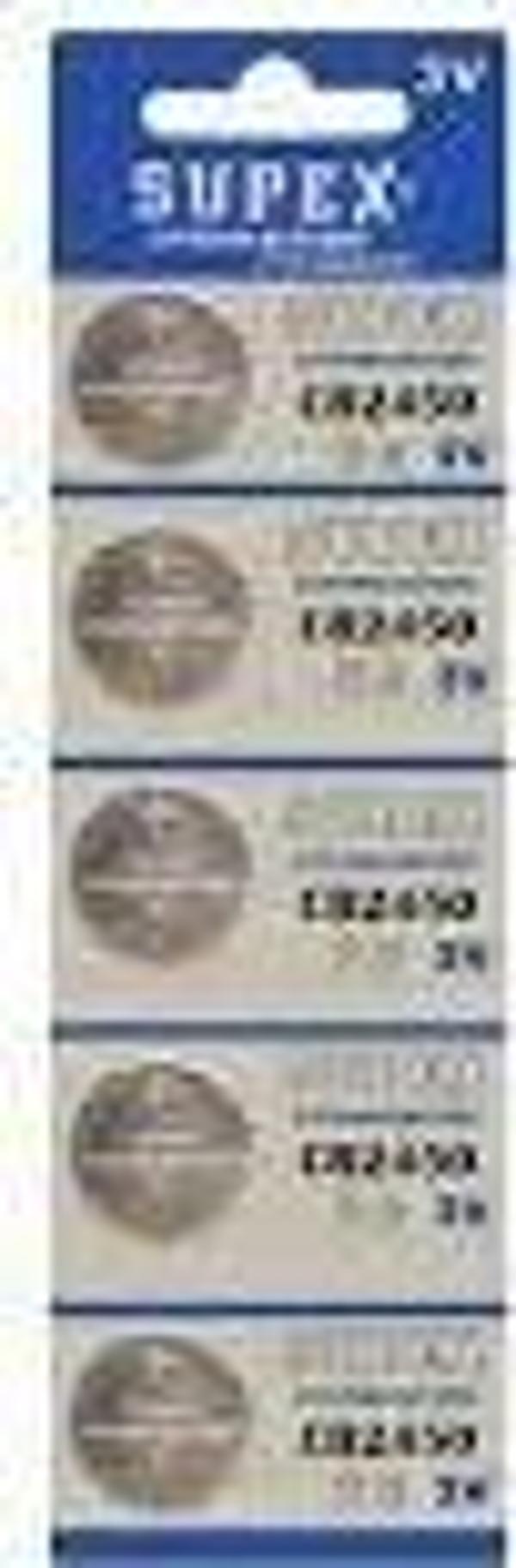 Supex CR2450-C5 3V Lityum Düğme Pil 5'li Paket - Image 1