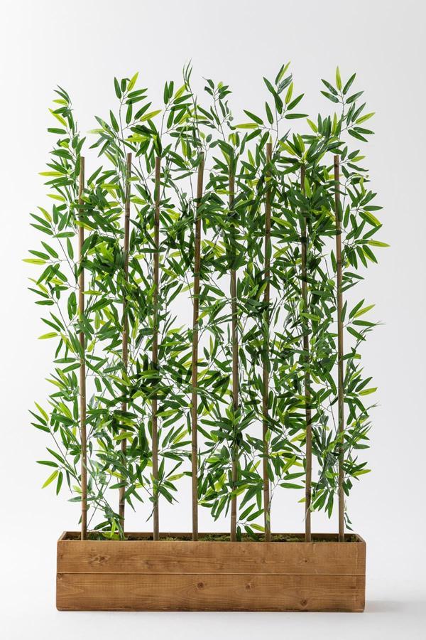 Yapay Bambu Seperatör 180 Cm Ahşap Kahverengi Saksı - Image 1