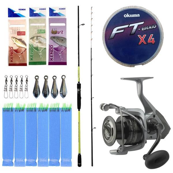 Yek Outdoor Hazır Tekne Oltası Seti Okuma Orata Tekne Kamışı 202cm 150-200gr 2 Parça Olta Kamışı&Okuma Tomcat 8000 6+1bb - Image 1