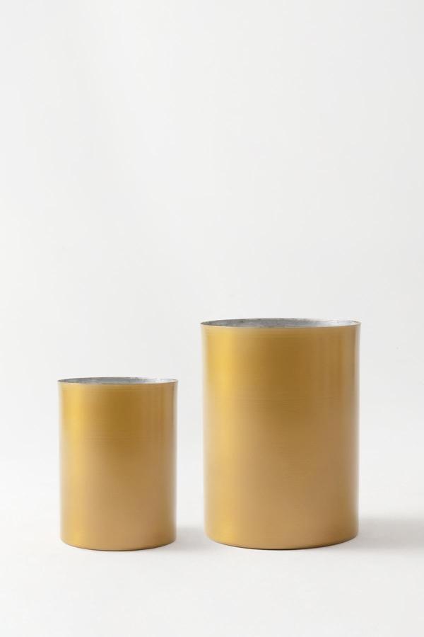 Metal Saksı Gold 2'li Set - Image 1