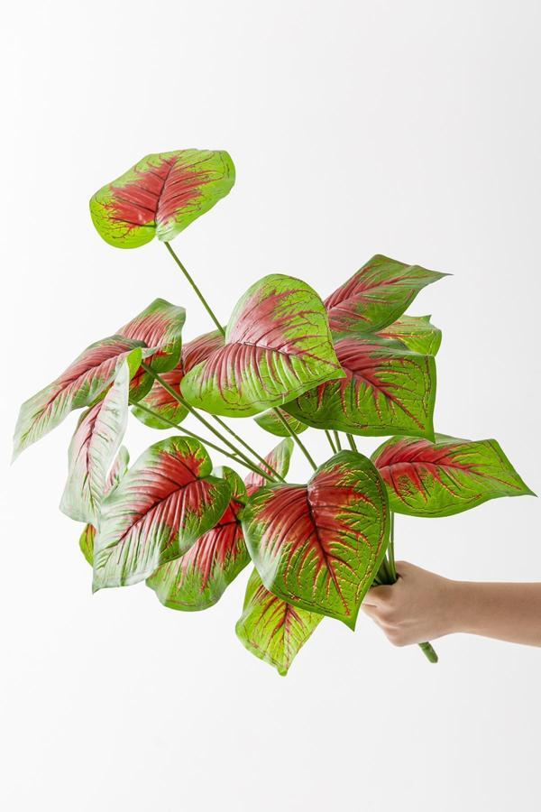 Yapay Salon Köşe Çiçeği Devetabanı Kırmızı 65 Cm Saksısız - Image 1