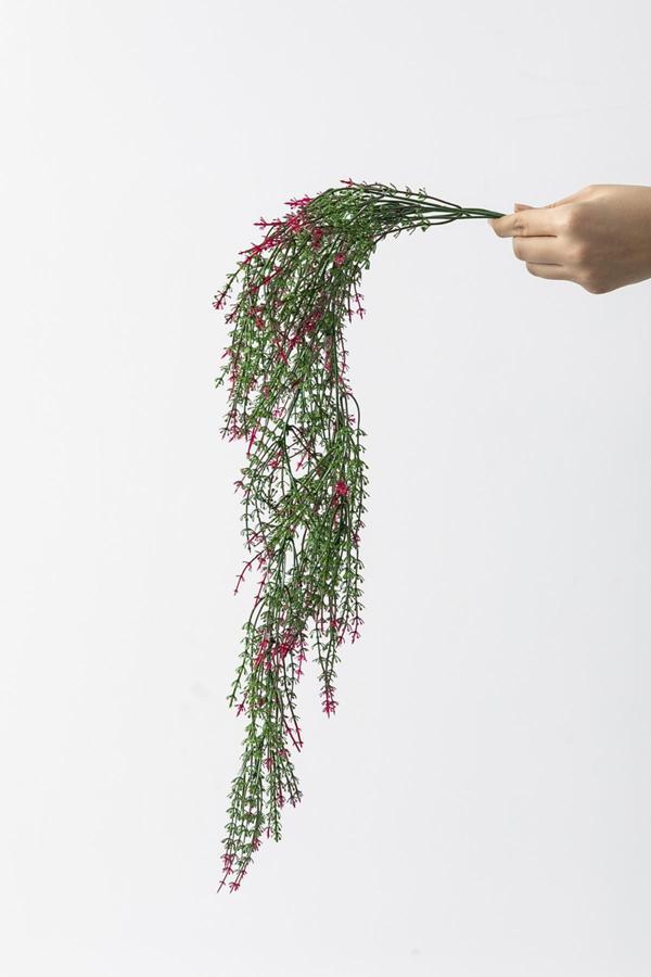 Yapay Ot Sarmaşık Pembe Yeşil Uv Korumalı 80 Cm 5 Dal - Image 1