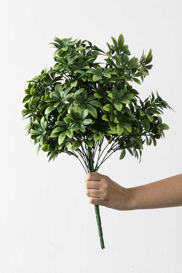 Yapay Şefrole Demeti Yeşil 60 Cm 24 Dal(Uv) - Image 1