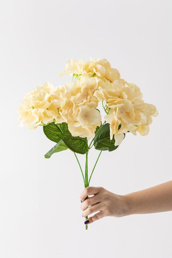 Yapay Ortanca Çiçeği Açık Somon 45 Cm 7 Dal - Image 1