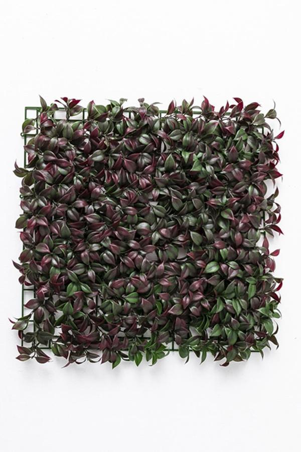 Yapay Duvar Paneli Uv Korumalı Limon Dalı Bordo Yeşil 50*50 - Image 1