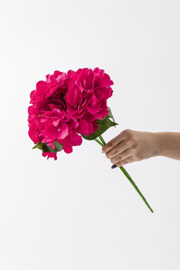 Yapay Ortanca Çiçeği Fuşya 45 Cm 7 Dal - Image 1
