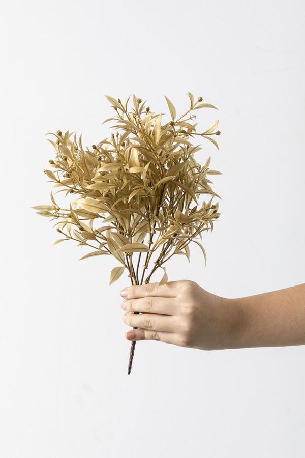 Yapay Zeytin Demeti Gold 30 Cm 5 Dal(Uv) - Image 1
