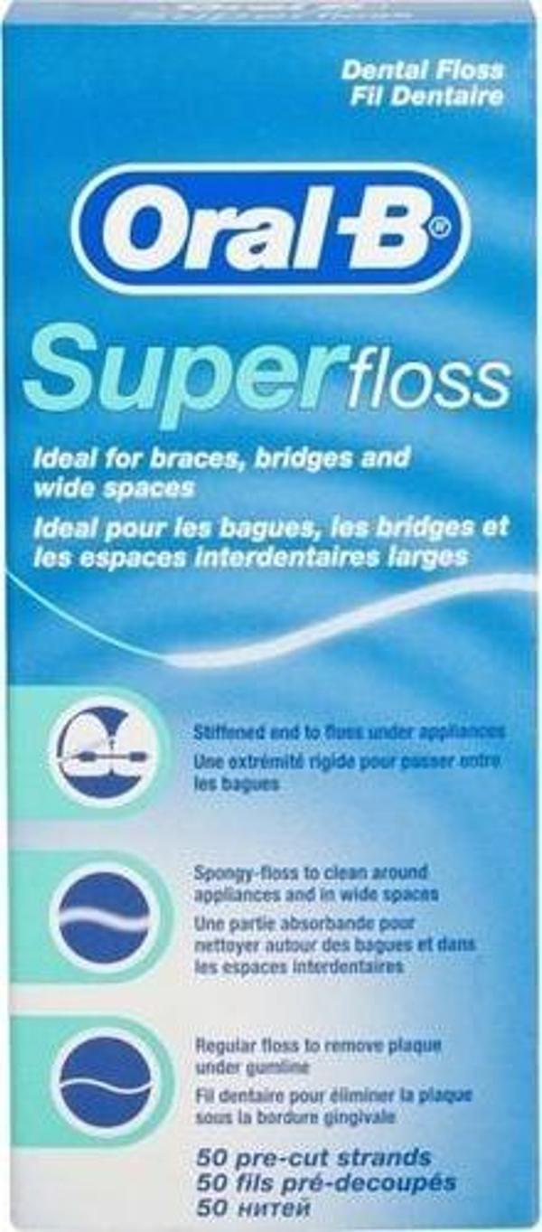 Oral-B Diş İpi Super Floss 50 Adet - Image 1