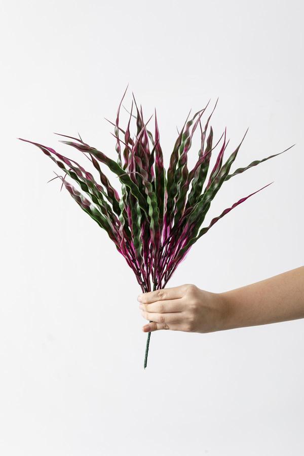 Yapay Saz Demeti Yeşil Pembe 40 Cm 5 Dal(Uv) - Image 1
