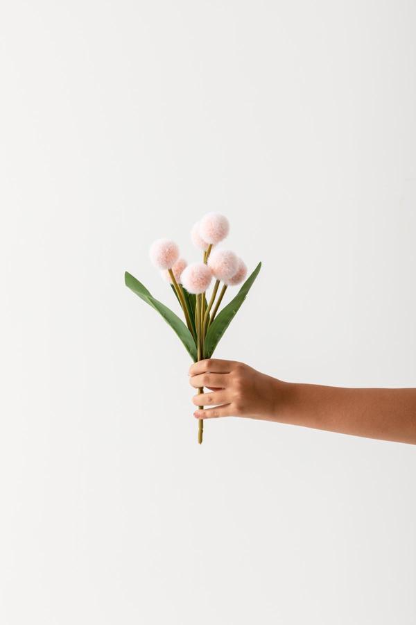 Yapay Ponpon Çiçeği Açık Somon 35 Cm 7 Dal - Image 1
